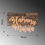 Wallity Hakuna Matata Metal Decor - Nogal y cobre